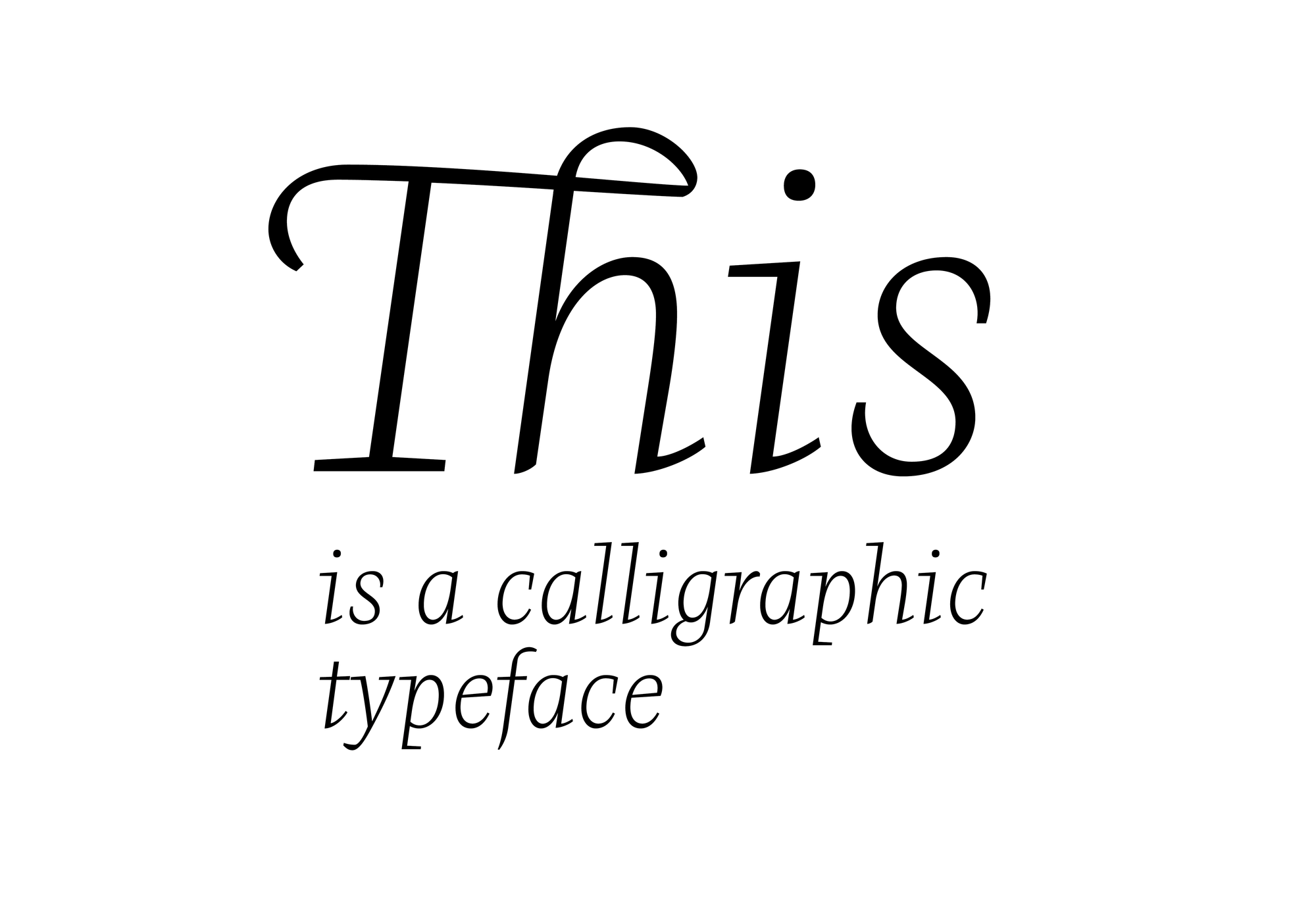 Kaligrafické písmo/Calligraphic typeface